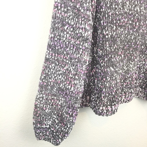 United States Popcorn Sweater Soft Confetti Colorful Textured Balloon Sleeve - Picture 4 of 6